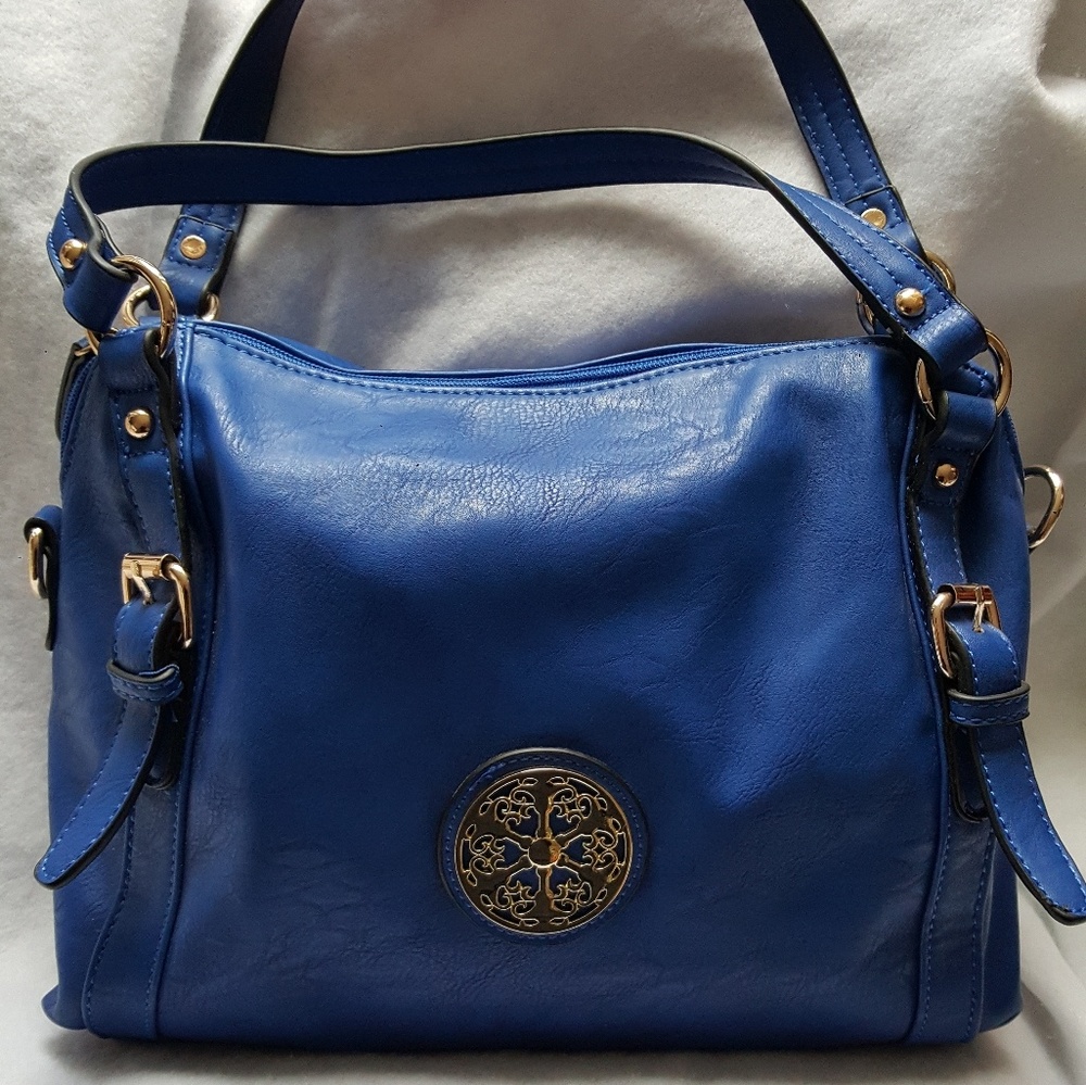 Royal Blue and Gold handbag